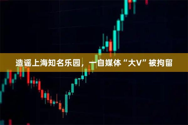 造谣上海知名乐园，一自媒体“大V”被拘留